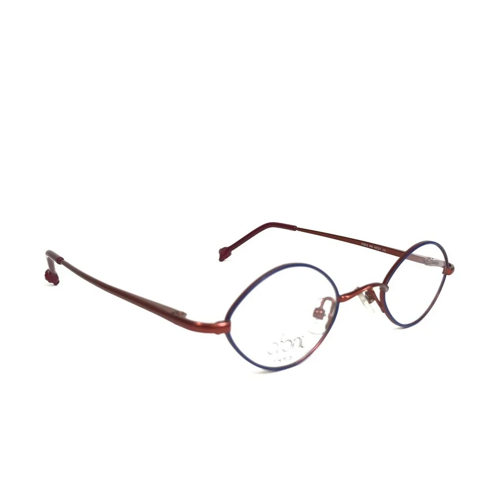 Jean Lafont Petite Eyeglasses Frames Fable 896 Blue Red Round Wire Rim 40-21-125